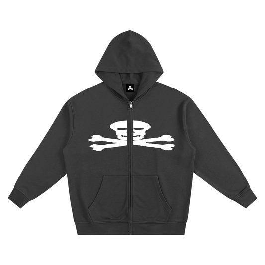 xl skull zip